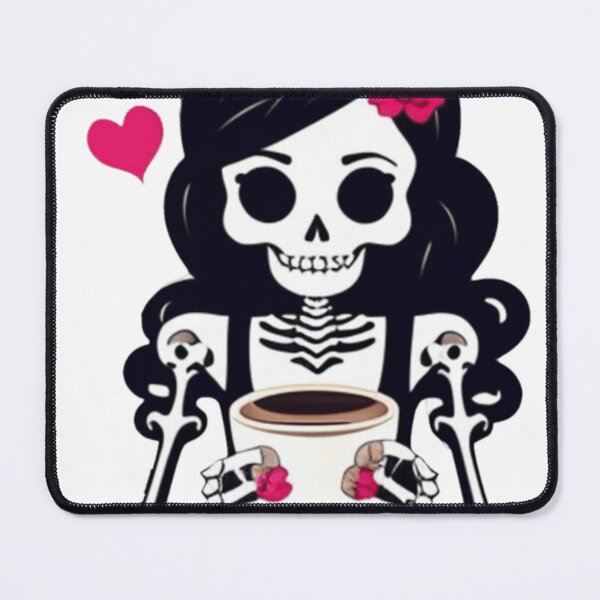Item preview, Female Skeleton, Halloween Coffee Drinking Skeleton designed and sold by ishitastore08.