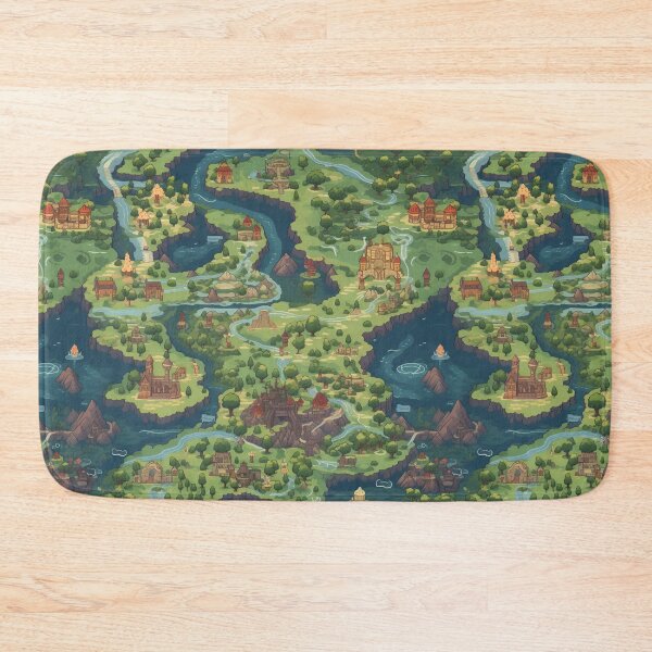 Item preview, Retro JRPG Map Art designed and sold by natthaaekf.