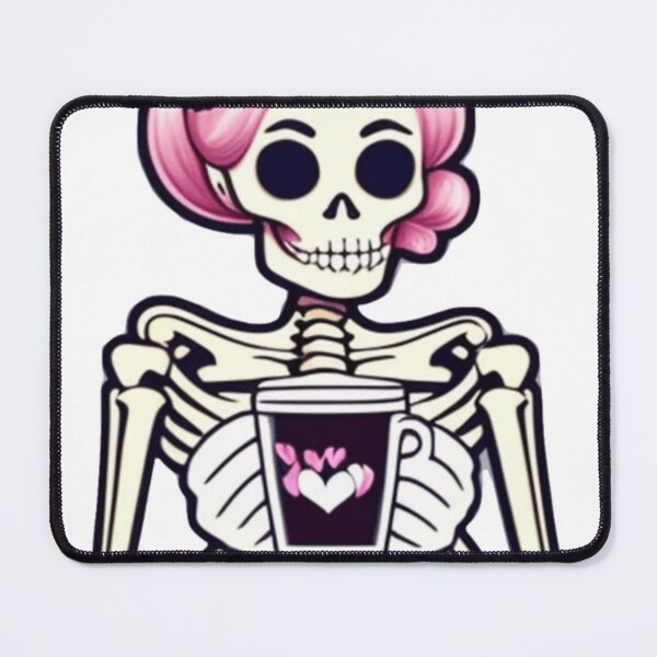 Item preview, Female Skeleton, Halloween Coffee Drinking Skeleton designed and sold by ishitastore08.