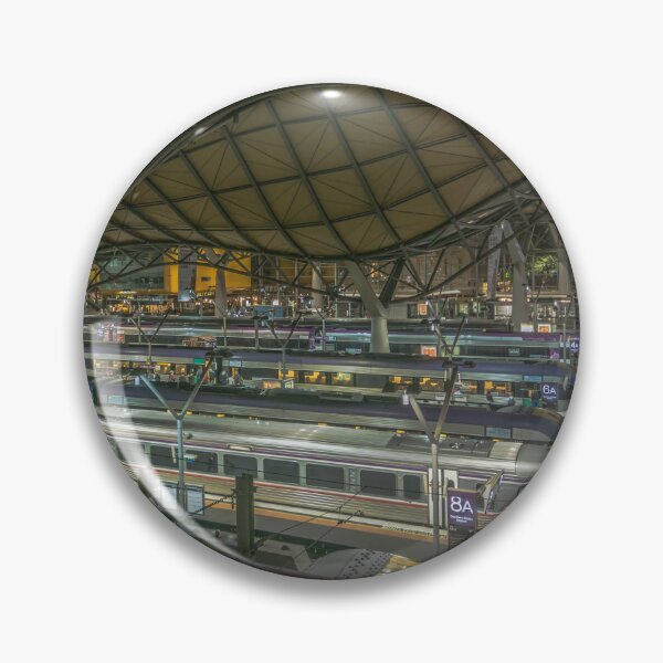 Item preview, Busy Late Night Departures at Southern Cross Station - Melbourne, Victoria, Australia designed and sold by Steven Jodoin.