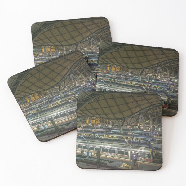 Item preview, Busy Late Night Departures at Southern Cross Station - Melbourne, Victoria, Australia designed and sold by Steven Jodoin.