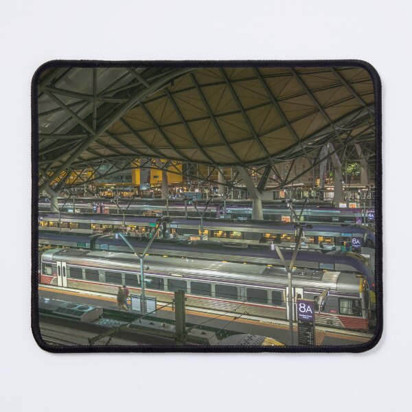Item preview, Busy Late Night Departures at Southern Cross Station - Melbourne, Victoria, Australia designed and sold by Steven Jodoin.