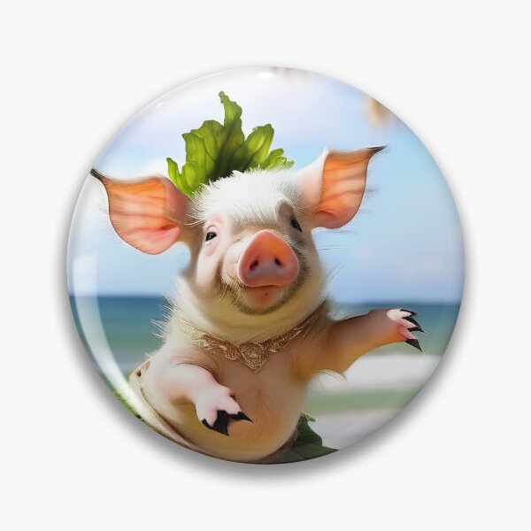 Item preview, Hula Piggy designed and sold by wickedcartoons.