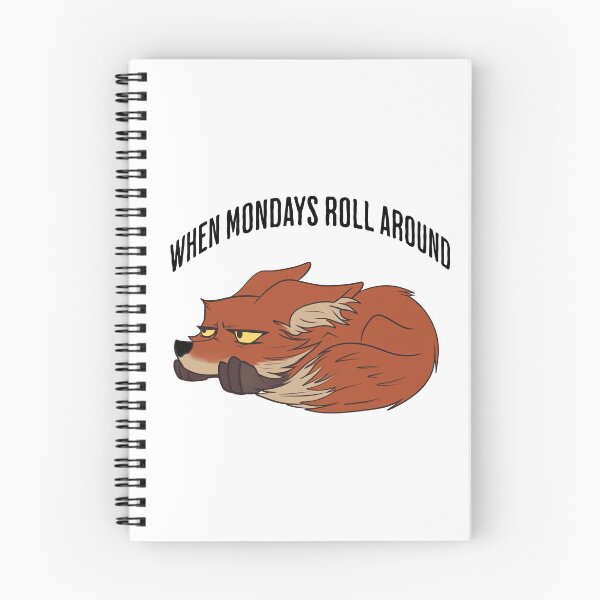 Item preview, Grumpy Fox, Mondays designed and sold by CaffinatedFox.