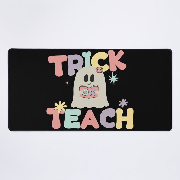 Item preview, trick or teach boo spooky teacher groovy retro vintage designed and sold by TNwandesignart.