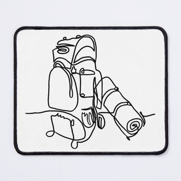 Item preview, Backpacking gear line art for hiking enthusiasts  designed and sold by adesignworld.