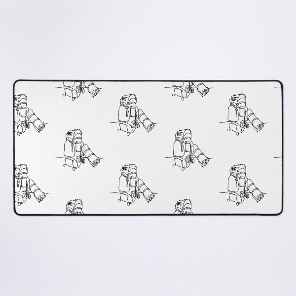 Item preview, Backpacking gear line art for hiking enthusiasts designed and sold by adesignworld.