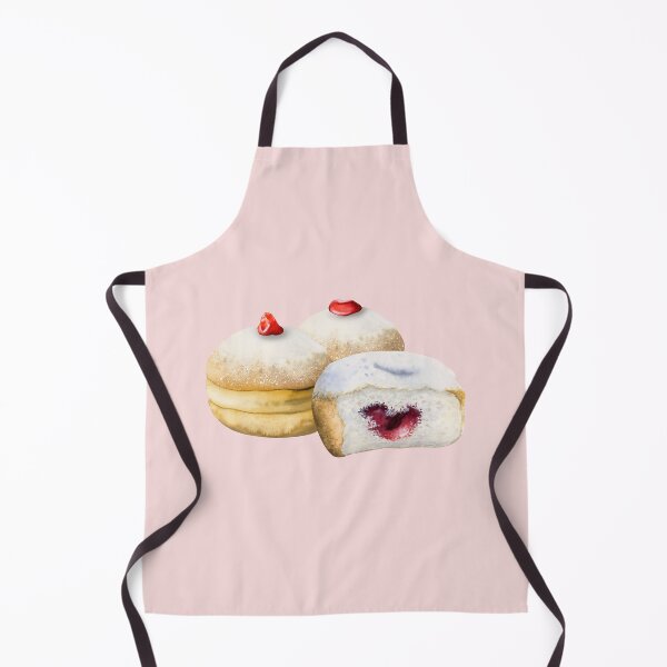 Item preview, Delicious watercolor Hanukkah donuts for stickers, prints, magnets, t shirts designed and sold by Elena Malgina.