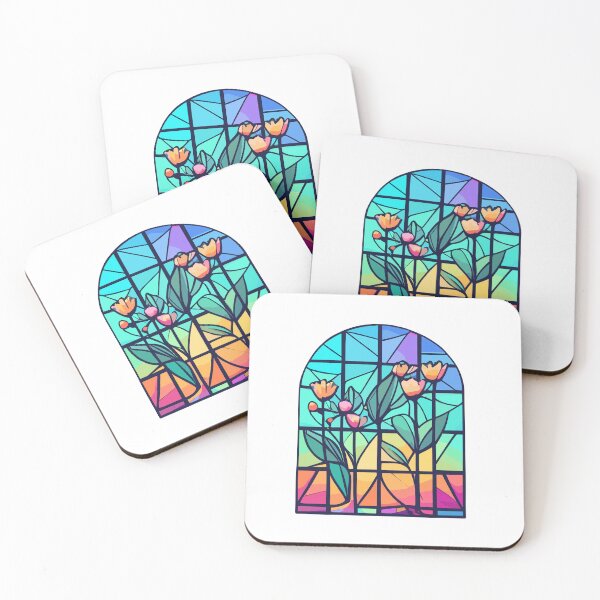 Item preview, Stained glass holographic sticker designed and sold by DashBliss.