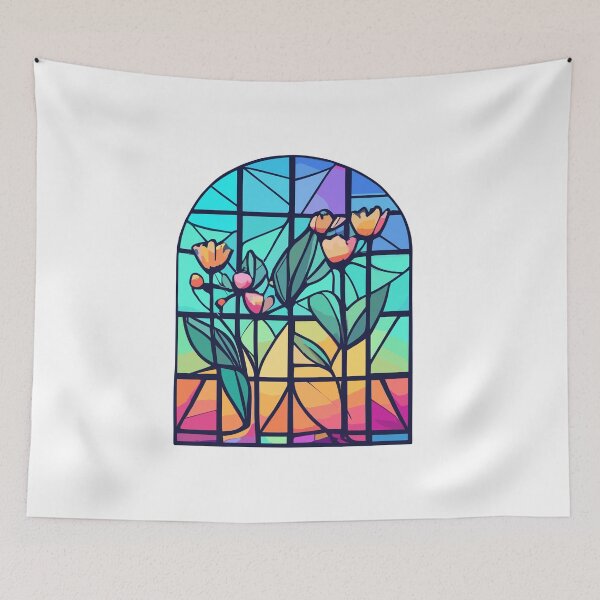 Item preview, Stained glass holographic sticker designed and sold by DashBliss.