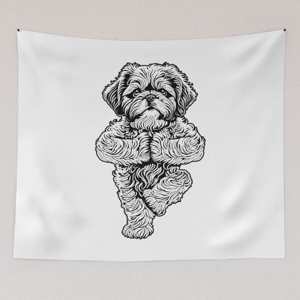 Item preview, Shih Tzu Yoga Dog Puppy Funny Dogs Tree Pose Vrikshasana designed and sold by GrandeDuc.