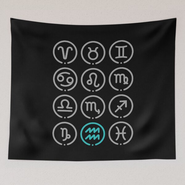 Item preview, Aquarius zodiac sign horoscope designed and sold by CleanDecor.