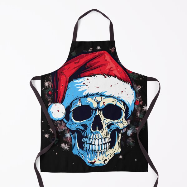 Item preview, A skull with Santa Claus’s hat designed and sold by Linework Studio.