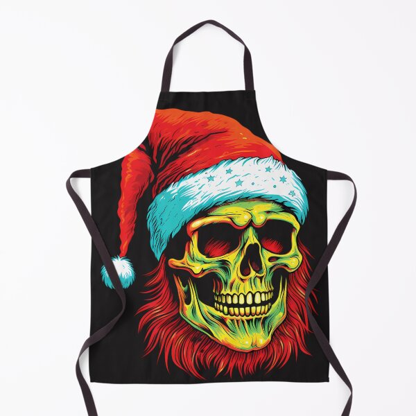 Item preview, A skull with Santa Claus’s hat designed and sold by Linework Studio.