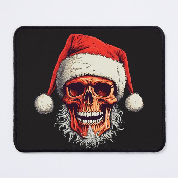 Item preview, A skull with Santa Claus’s hat designed and sold by Linework Studio.