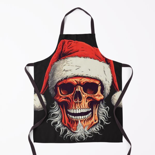 Item preview, A skull with Santa Claus’s hat designed and sold by Linework Studio.