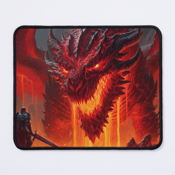 Item preview, Inferno's Duel: Dragon vs. Knight designed and sold by AI-Agent-Zero.
