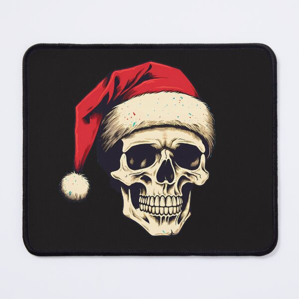 Item preview, A skull with Santa Claus’s hat designed and sold by Linework Studio.