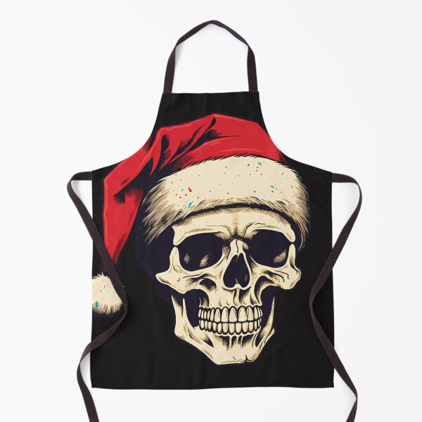 Item preview, A skull with Santa Claus’s hat designed and sold by Linework Studio.