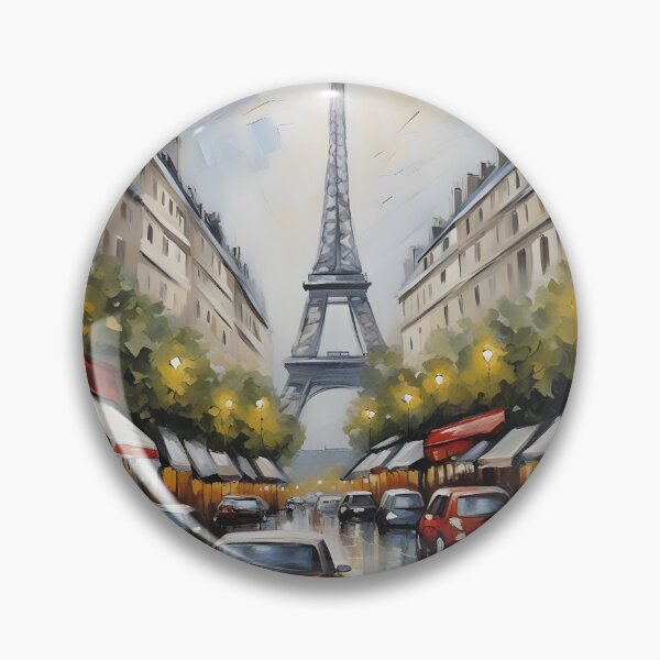 Item preview, Parisian Elegance: An Expressive Painting of the City of Love designed and sold by browniefactory.