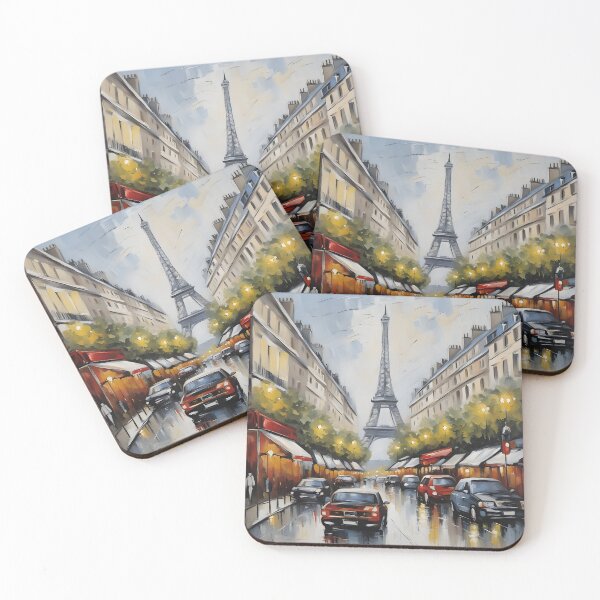 Item preview, Parisian Elegance: An Expressive Painting of the City of Love designed and sold by browniefactory.