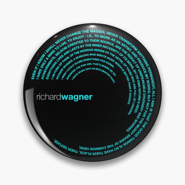 Item preview, Richard Wagner famous quotes poster [aqua] designed and sold by CMYKStudio.