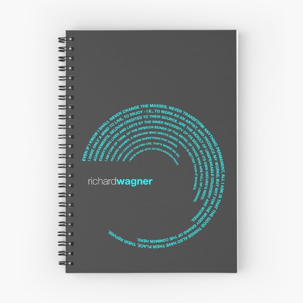 Item preview, Richard Wagner famous quotes poster [aqua] designed and sold by CMYKStudio.