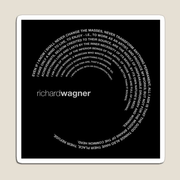 Item preview, Richard Wagner famous quotes poster [silver] designed and sold by CMYKStudio.