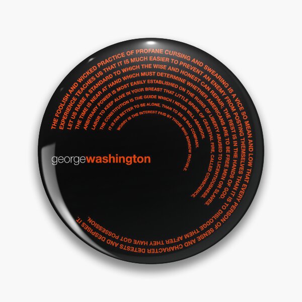 Item preview, George Washington famous quotes poster [orangered] designed and sold by CMYKStudio.