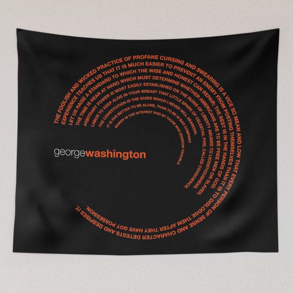 Item preview, George Washington famous quotes poster [orangered] designed and sold by CMYKStudio.