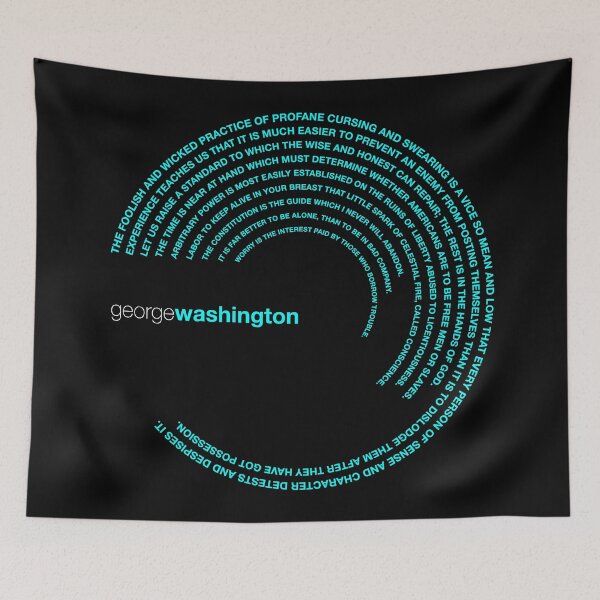 Item preview, George Washington famous quotes poster [aqua] designed and sold by CMYKStudio.