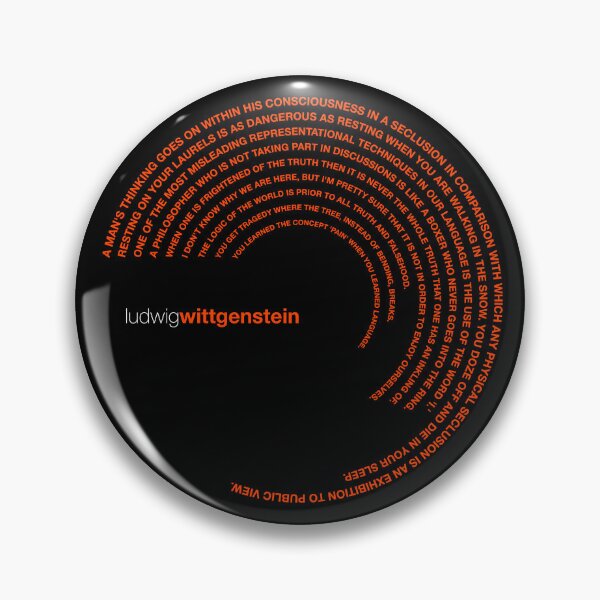 Item preview, Ludwig Wittgenstein famous quotes poster [orangered] designed and sold by CMYKStudio.
