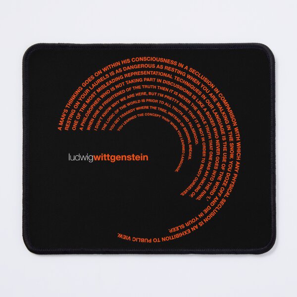 Item preview, Ludwig Wittgenstein famous quotes poster [orangered] designed and sold by CMYKStudio.