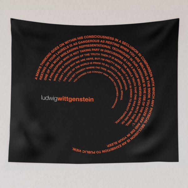 Item preview, Ludwig Wittgenstein famous quotes poster [orangered] designed and sold by CMYKStudio.