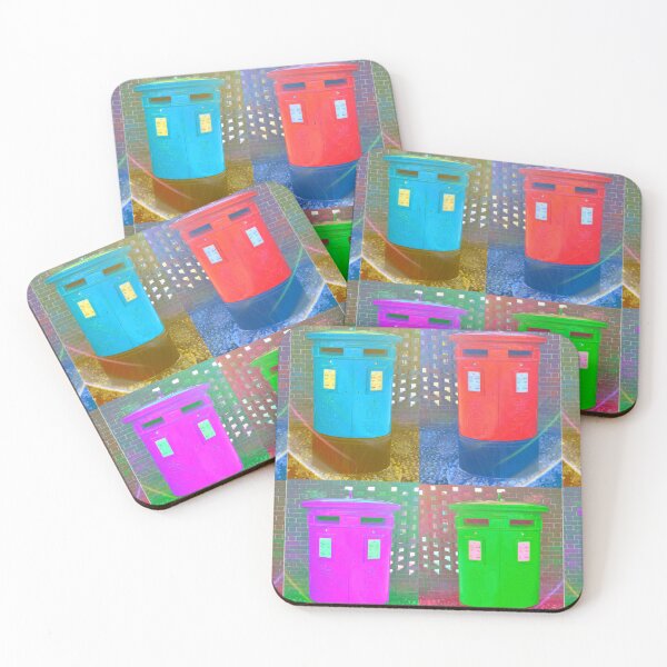 Item preview, Neon Mailboxes Photo Pattern designed and sold by vallisrowe.