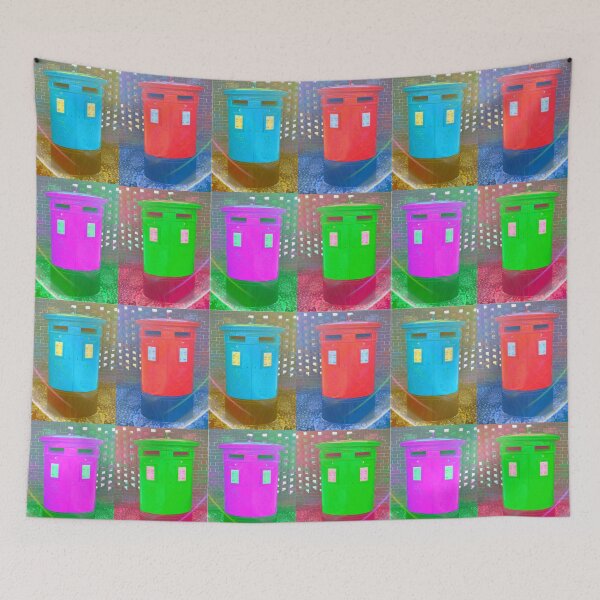 Item preview, Neon Mailboxes Photo Pattern designed and sold by vallisrowe.
