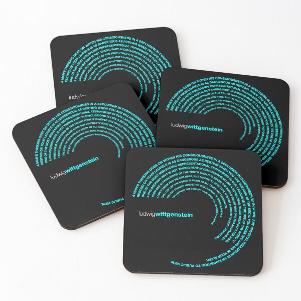 Item preview, Ludwig Wittgenstein famous quotes poster [aqua] designed and sold by CMYKStudio.