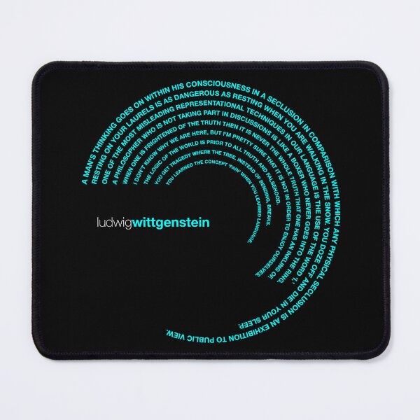 Item preview, Ludwig Wittgenstein famous quotes poster [aqua] designed and sold by CMYKStudio.