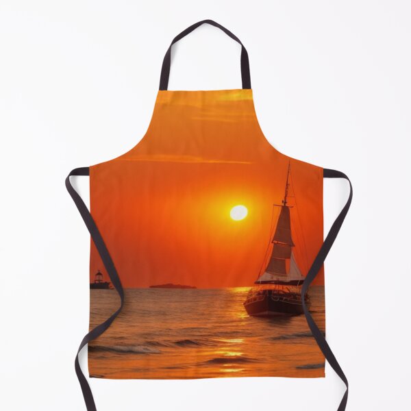 Item preview, boats in the sea during sundown designed and sold by mikaws.
