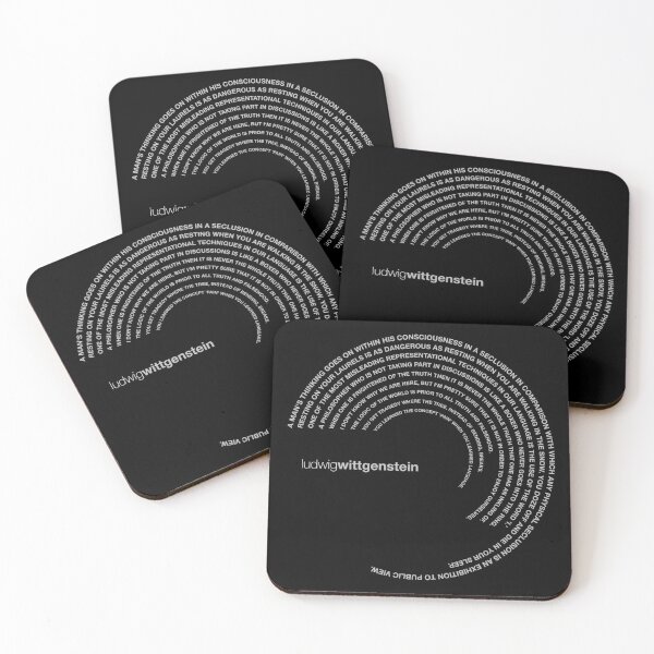 Item preview, Ludwig Wittgenstein famous quotes poster [silver] designed and sold by CMYKStudio.