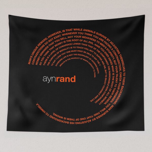 Item preview, Ayn Rand famous quotes poster [orangered] designed and sold by CMYKStudio.