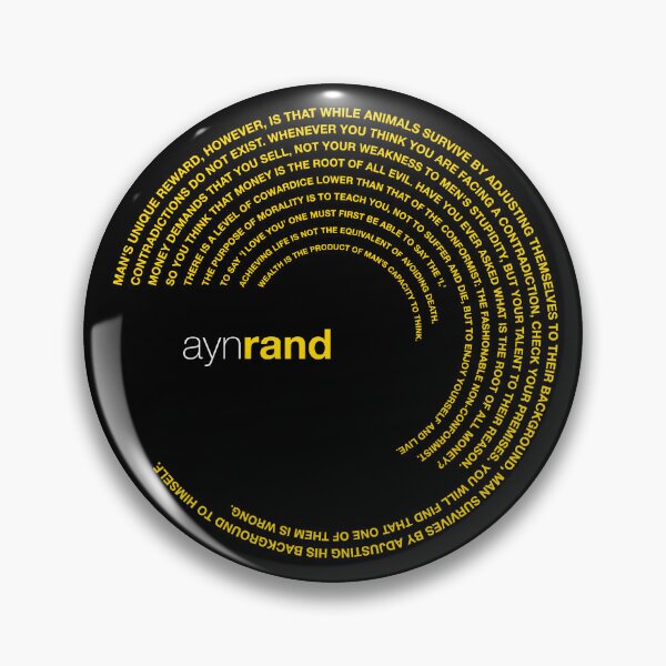 Item preview, Ayn Rand famous quotes poster [gold] designed and sold by CMYKStudio.