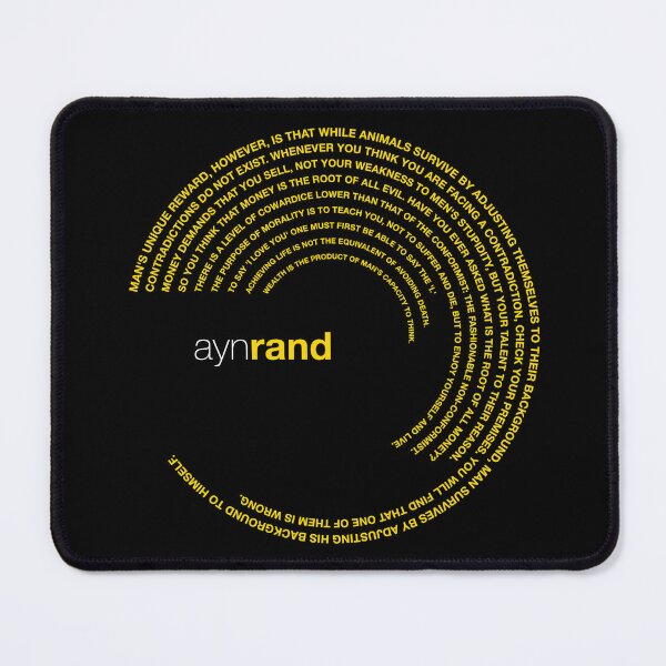 Item preview, Ayn Rand famous quotes poster [gold] designed and sold by CMYKStudio.