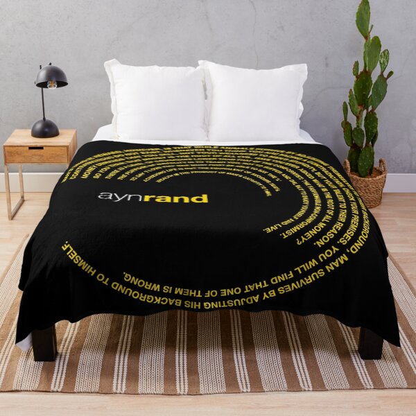 Item preview, Ayn Rand famous quotes poster [gold] designed and sold by CMYKStudio.