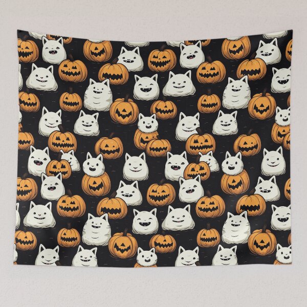 Item preview, Merry Halloween night seamless pattern designed and sold by Phumtanis66.