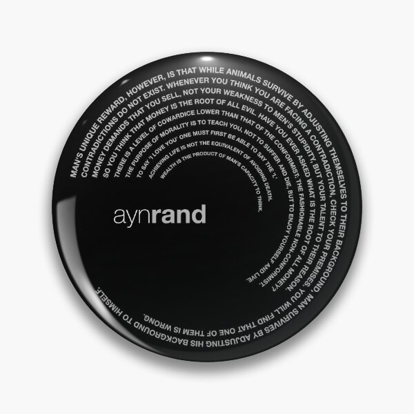 Item preview, Ayn Rand famous quotes poster [silver] designed and sold by CMYKStudio.