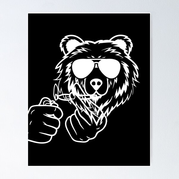 Polar bear head roar smoking weed monochrome vector illustrations for your  work logo, merchandise t-shirt, stickers and label designs, poster Stock  Vector Image & Art - Alamy