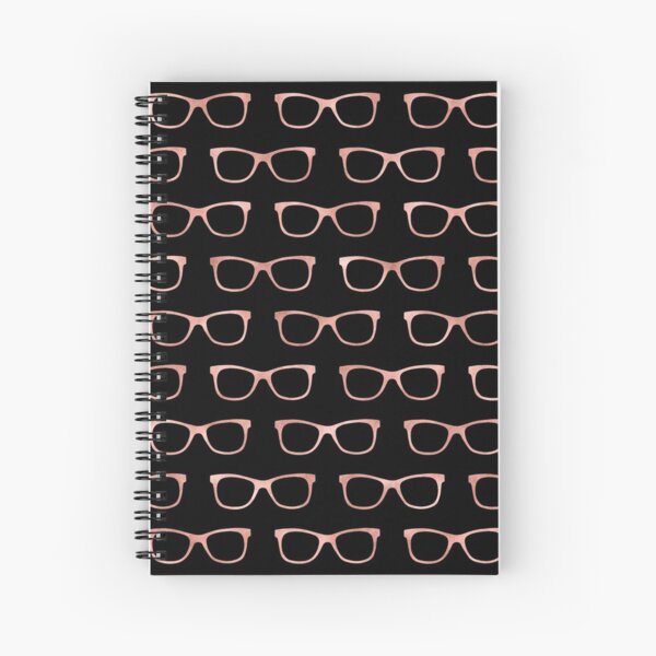 Artikel-Vorschau von Hipster-Brillenmuster in Roségold und Schwarz, designt und verkauft von whimseydesigns.