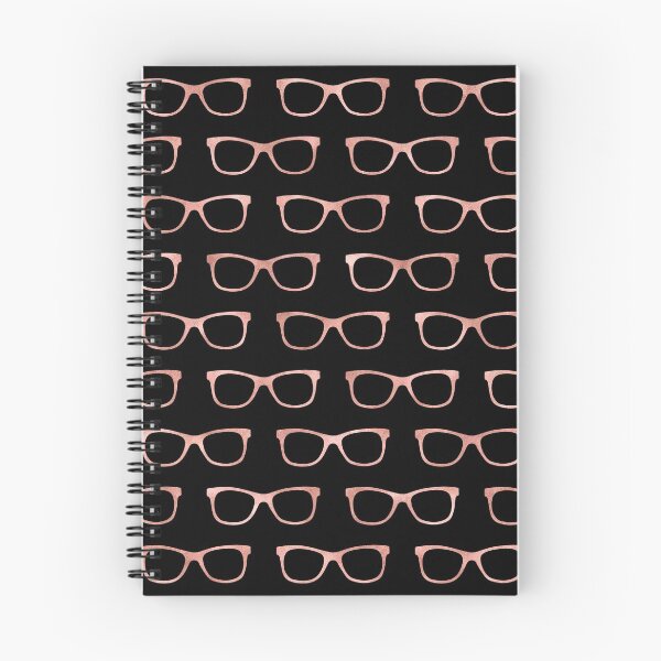 Item preview, Hipster Eyeglasses Pattern in Rose Gold and Black designed and sold by whimseydesigns.