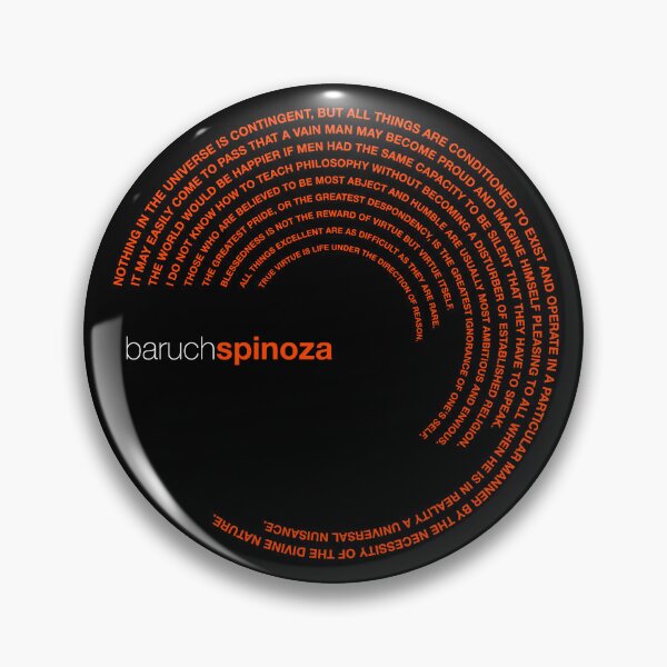 Item preview, Baruch Spinoza famous quotes poster [orangered] designed and sold by CMYKStudio.